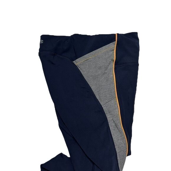 Champion Leggings with Deep Pockets Navy Blue Gray Sides Gym Workout Running - Picture 7 of 9